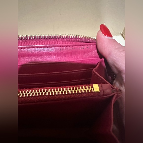 Prada Soft Calf Quilted Raspberry Zippy Wallet - Picture 7 of 16